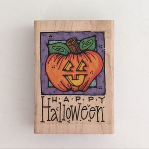🌞 3/$15 Happy Halloween Rubber Stamp - H.E.Bliss for Whipper Snapper Designs